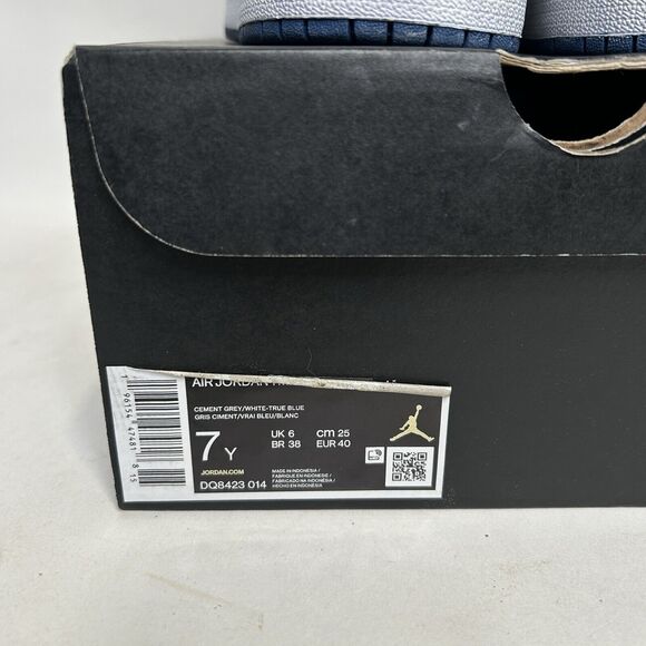 Nike Shoes Air Jordan 1 Mid GS “Cement Grey/True Blue" 2024 - Picture 5 of 6